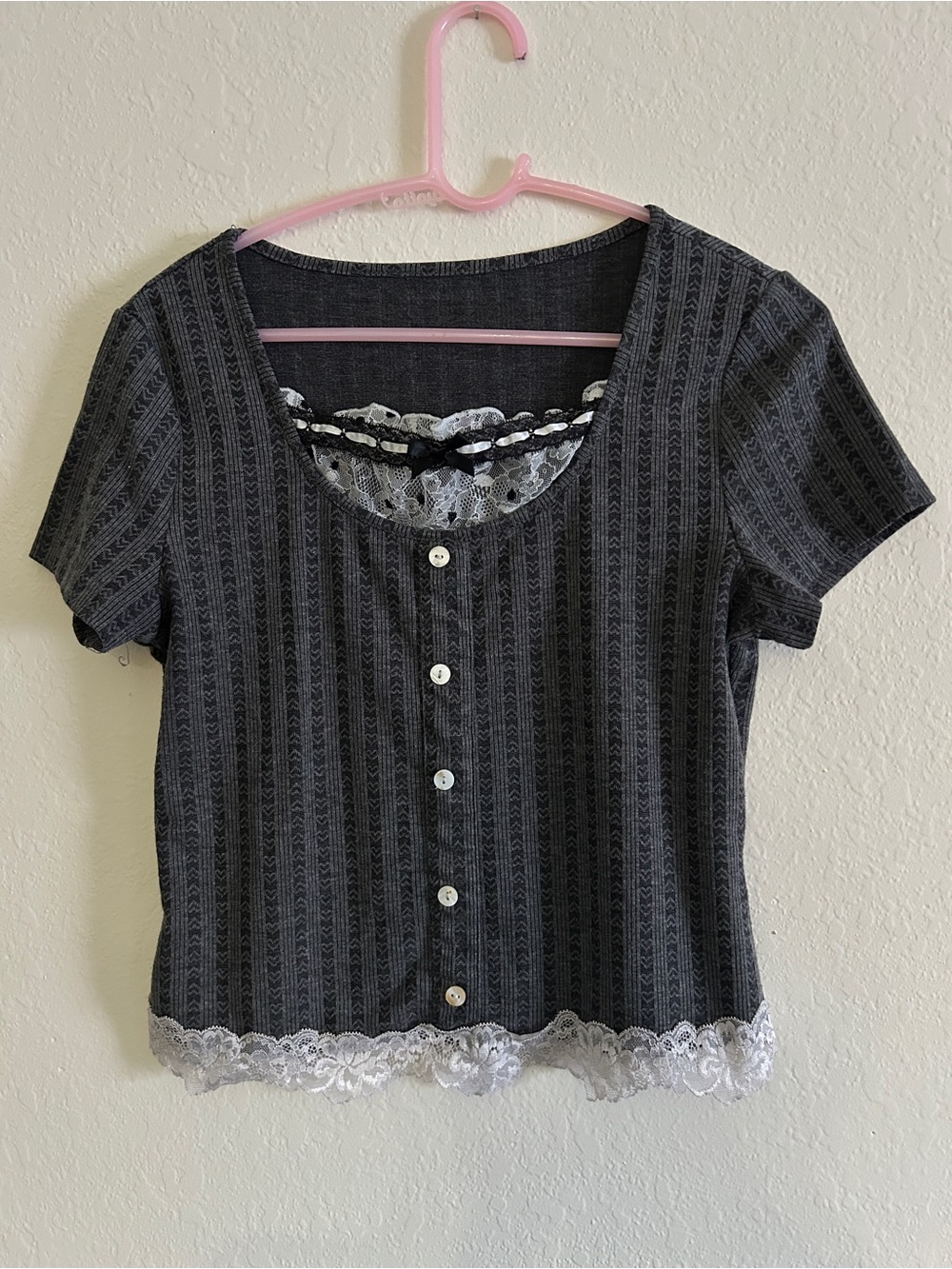 Lace-Trim Top